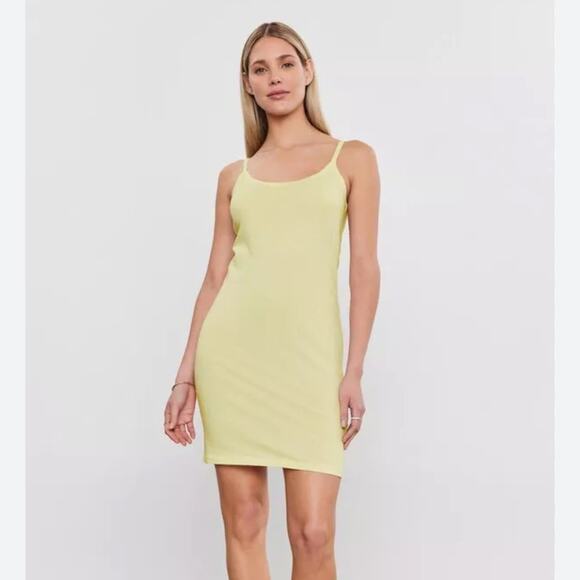 Velvet by Graham and Spencer Scarlett Gauzy Whisper Slip Dress - Yellow - M NWT - Picture 1 of 7
